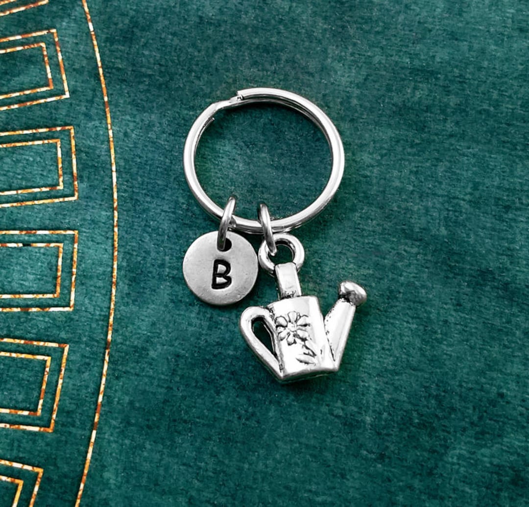 Watering Can Keychain VERY SMALL Gardening Keychain Gardener Etsy
