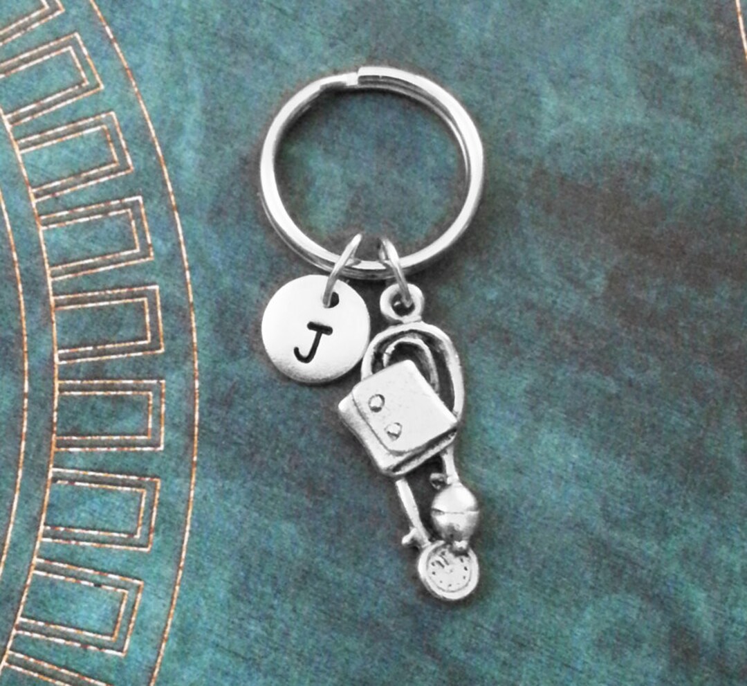 Blood Pressure Cuff Keychain SMALL Silver Blood Pressure Cuff Keyring Nurse Keychain Doctor