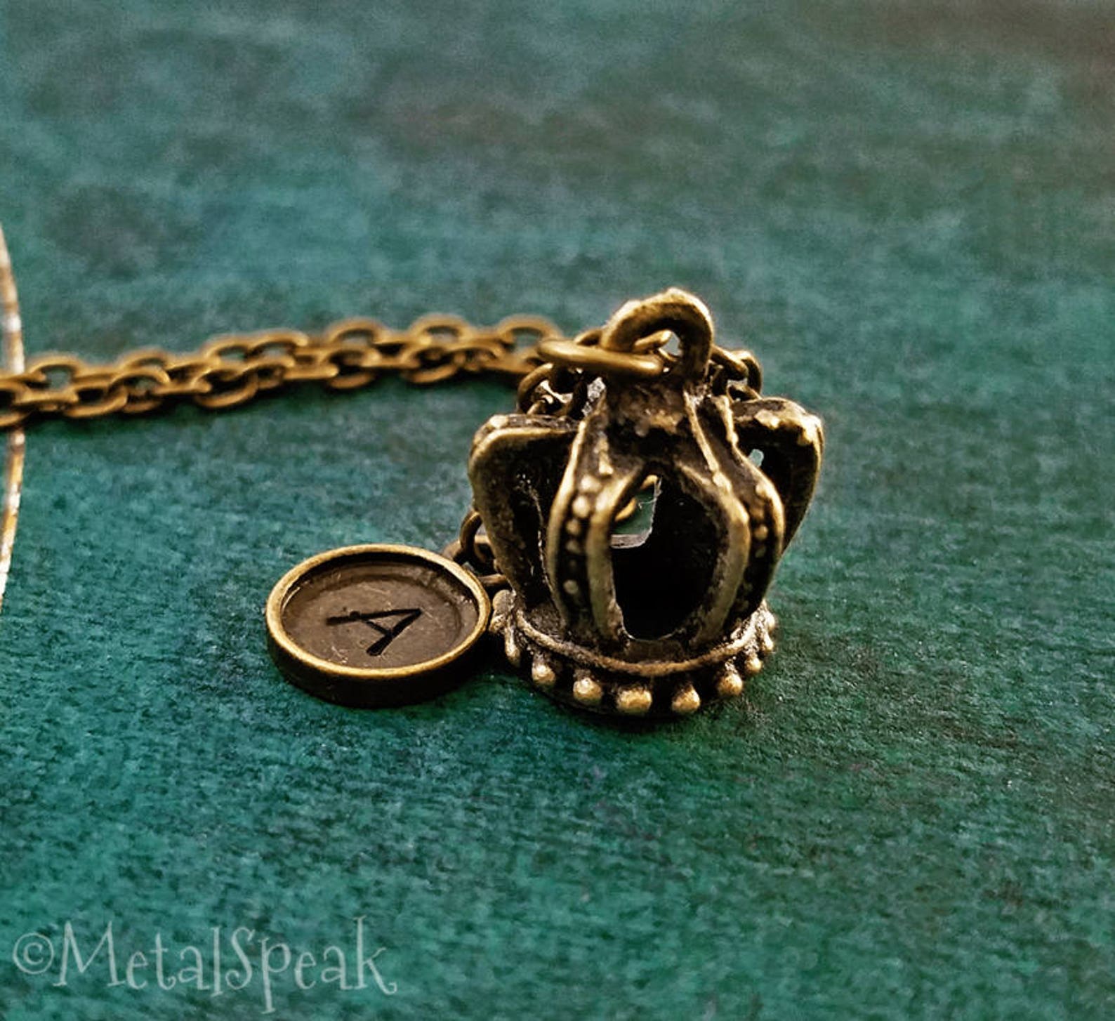 Crown Keychain VERY SMALL Bronze Crown Keyring Queen Keychain Queen ...