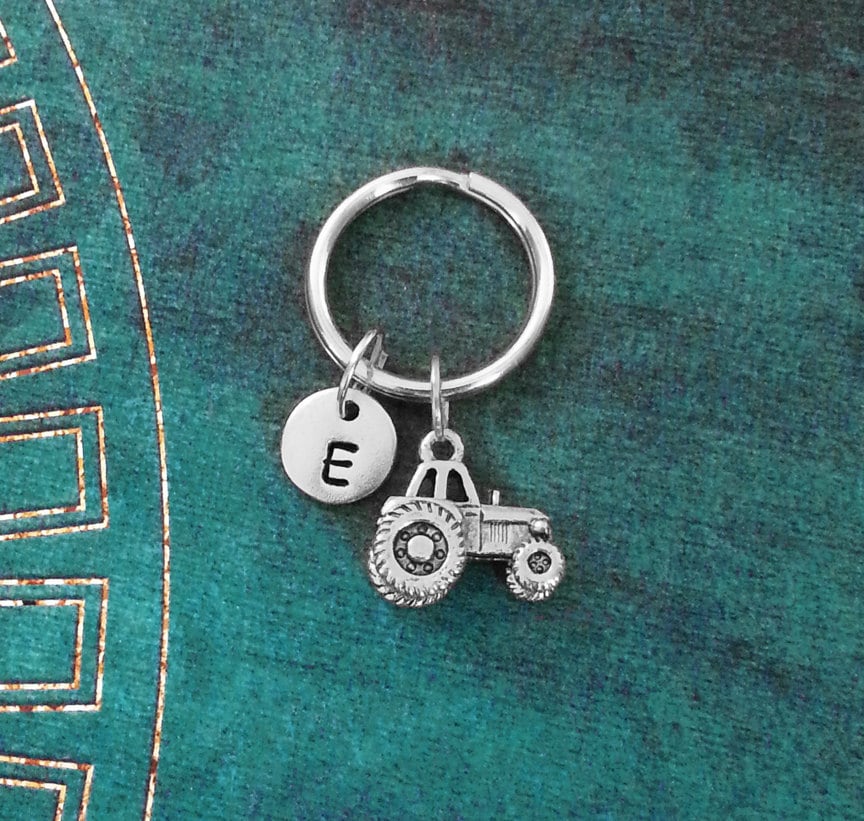 Tractor Keychain SMALL Tractor Keyring Dad Keychain Boyfriend Etsy