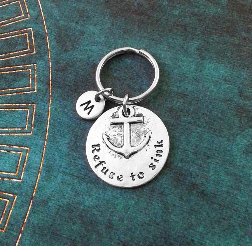 Refuse to Sink Keychain Anchor Keychain Anchor Keyring