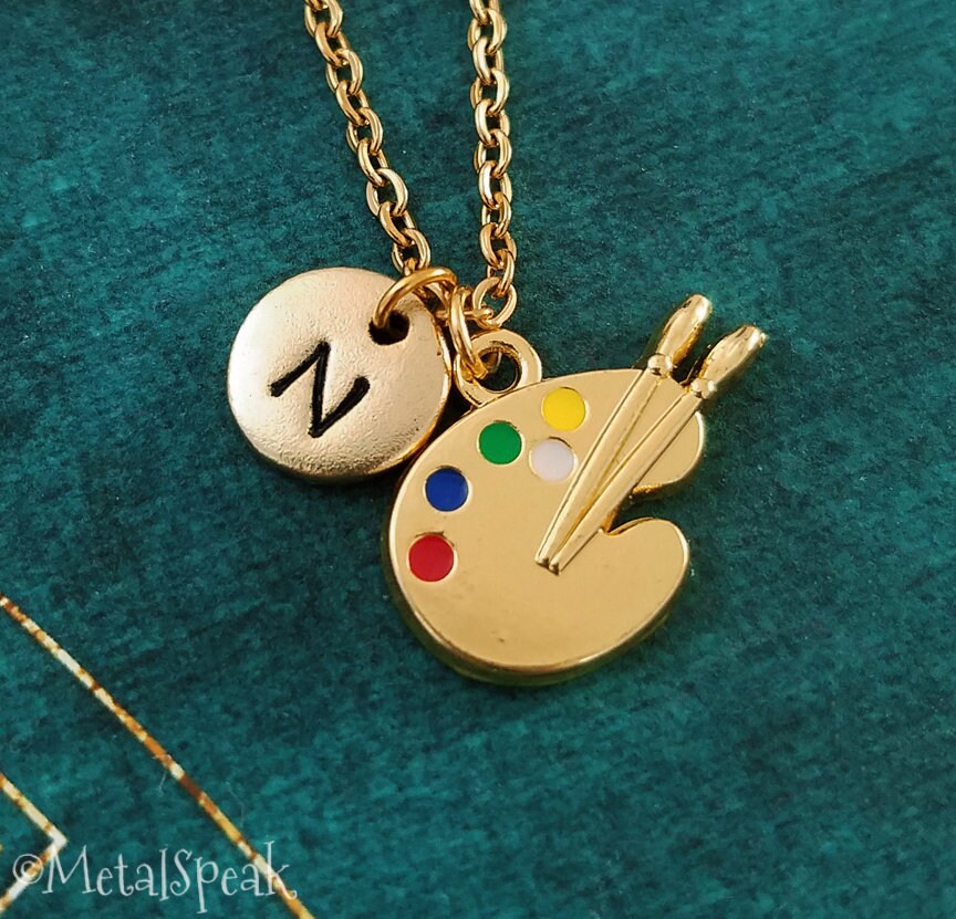 Paint Palette Keychain SMALL Artist Palette Charm Keychain Etsy