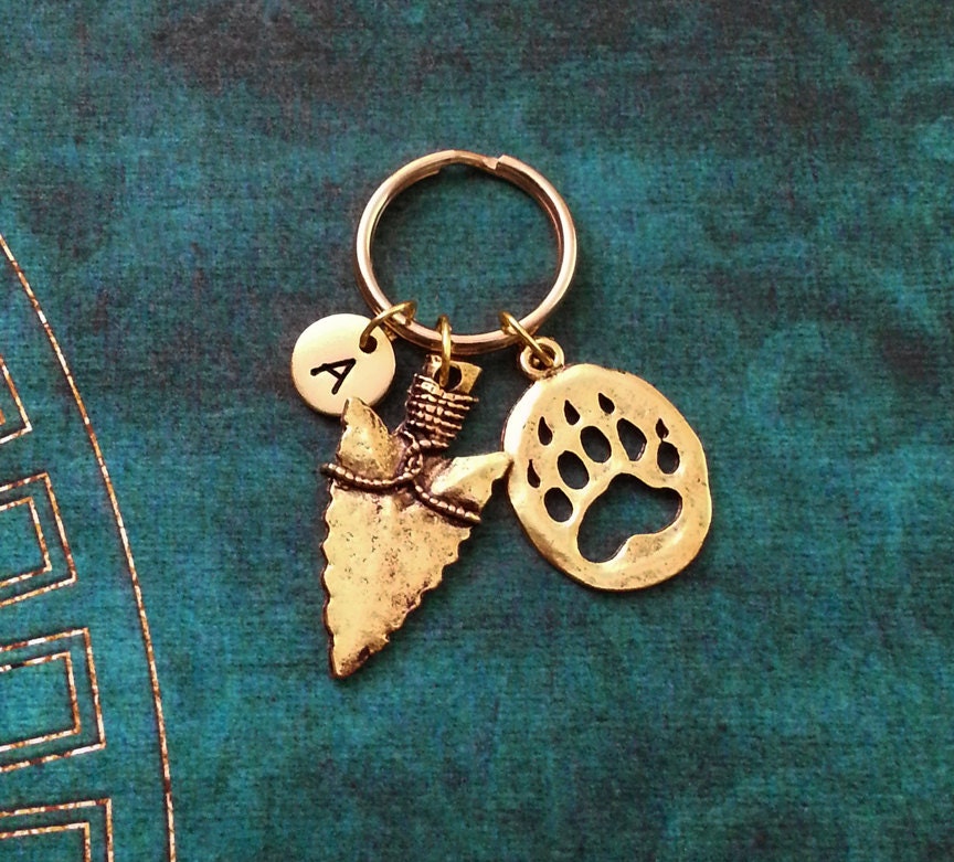 Bear Claw Keychain SMALL Arrowhead Keychain Personalized Etsy
