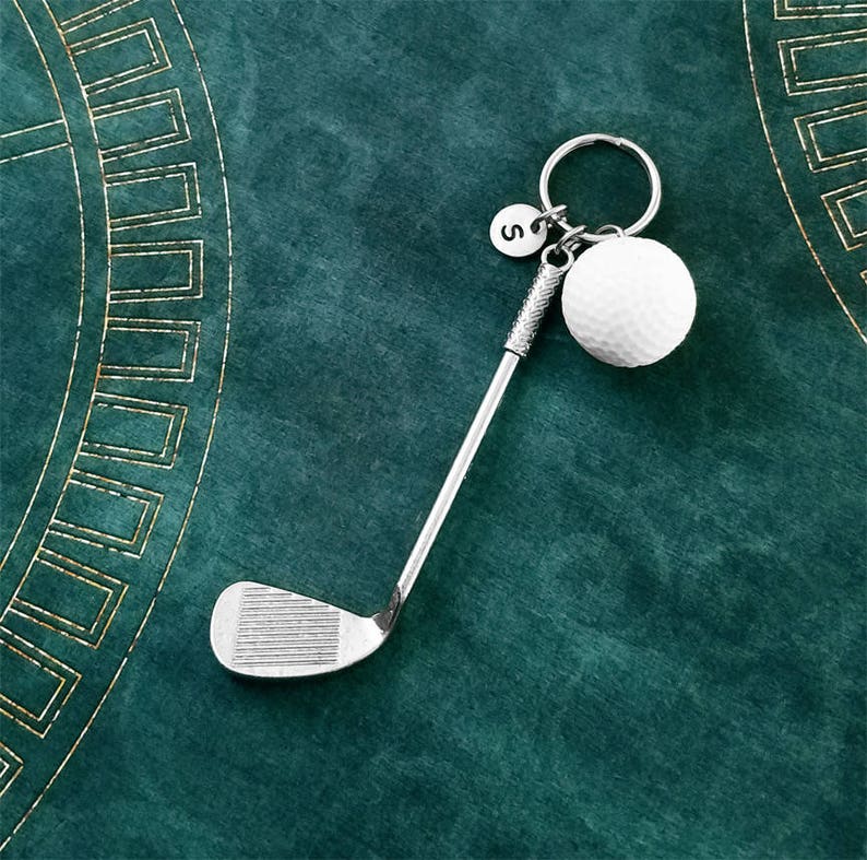 Golf Keychain LARGE Golf Club Keyring Golf Ball Golfing Gift - Etsy