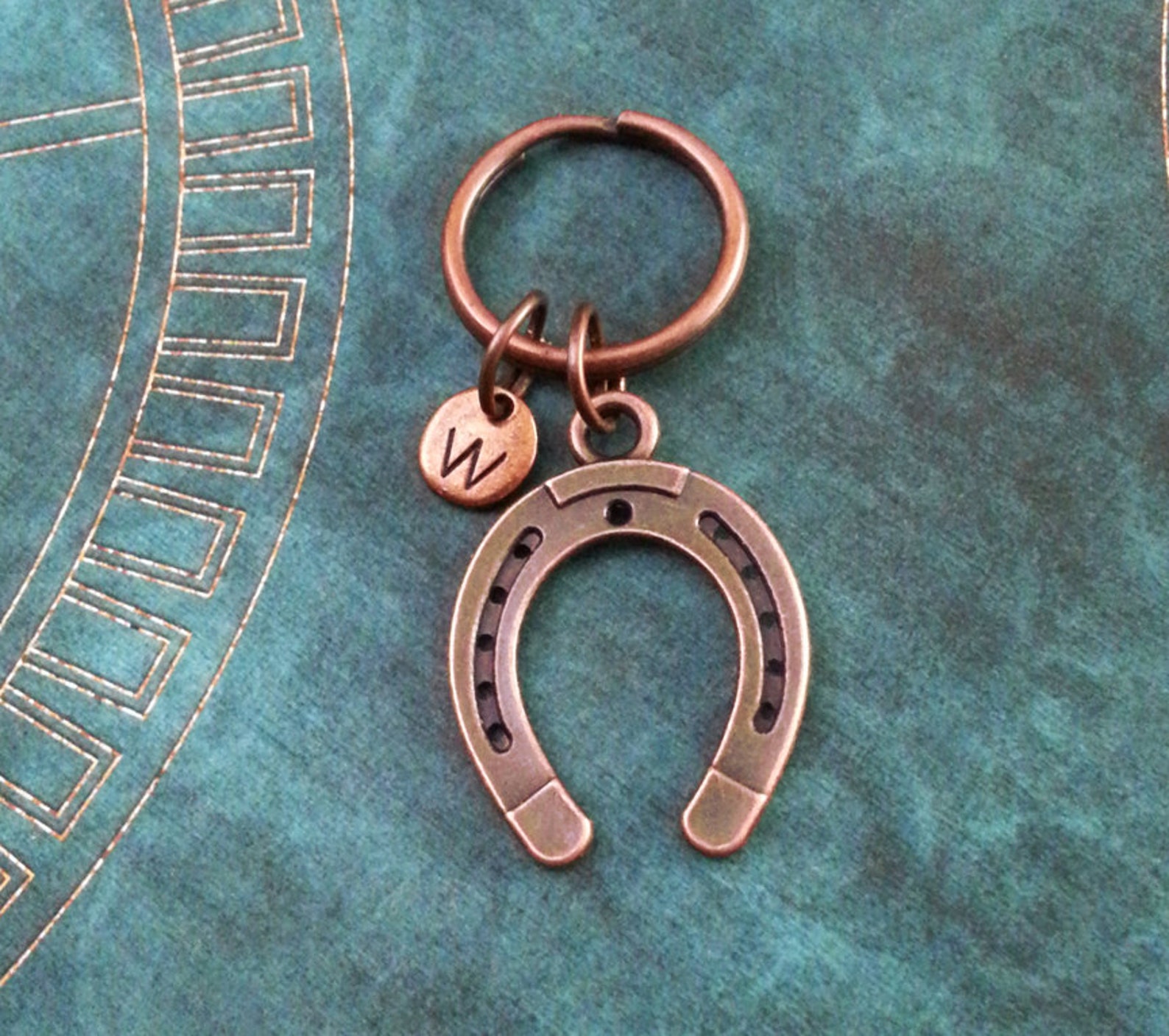 Horseshoe Keychain SMALL Horse Shoe Keychain Copper Horseshoe Etsy