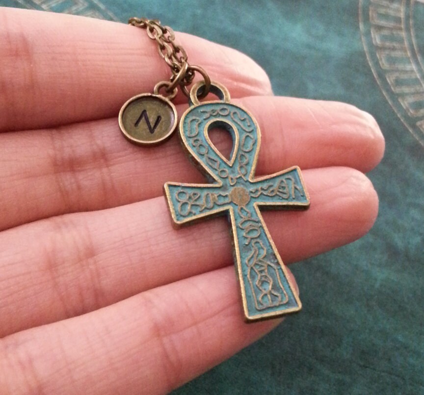 Ankh Keychain SMALL Ankh Keyring Egyptian Keychain Patina Ankh Etsy