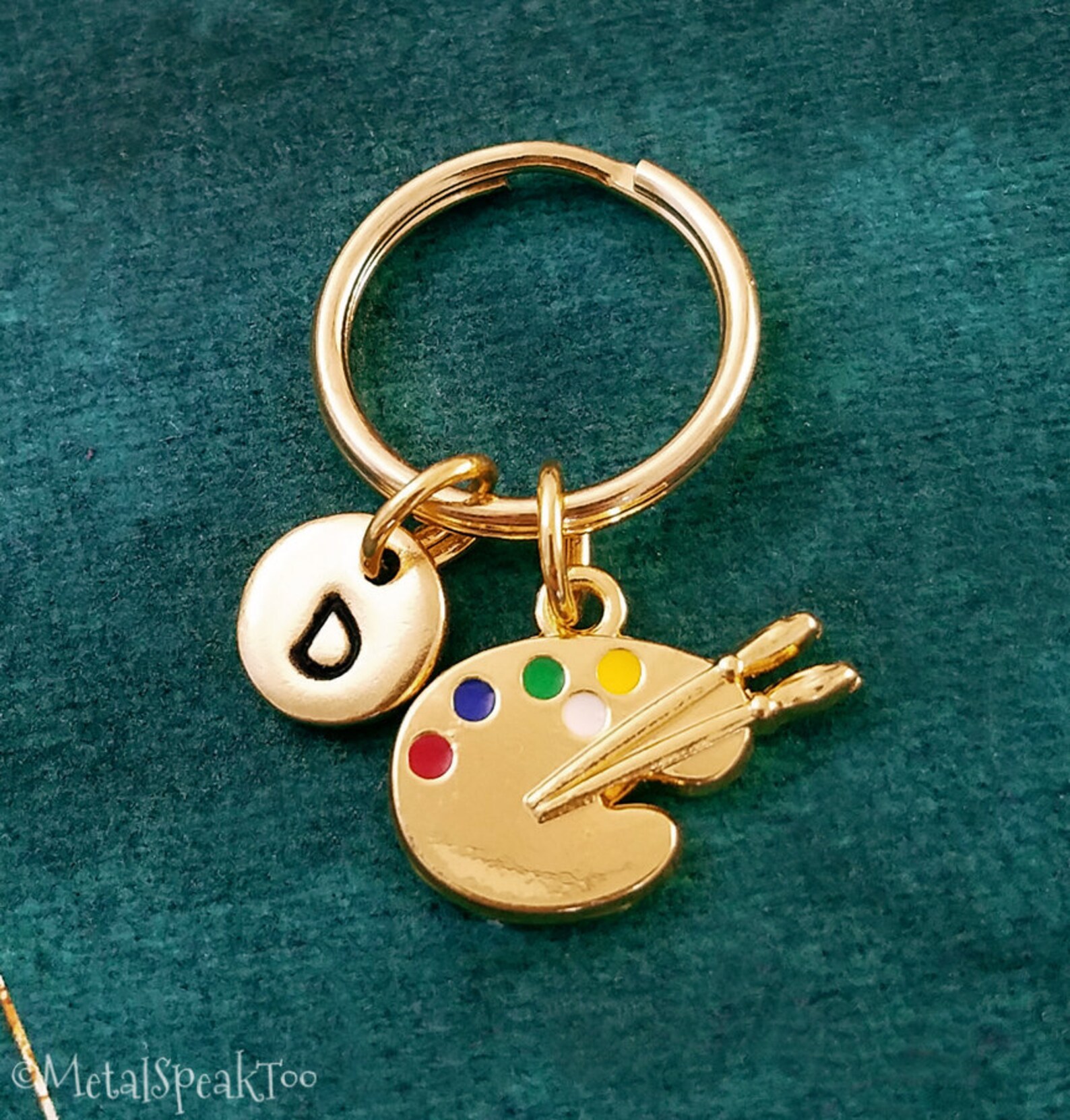 Paint Palette Keychain SMALL Artist Palette Charm Keychain Etsy