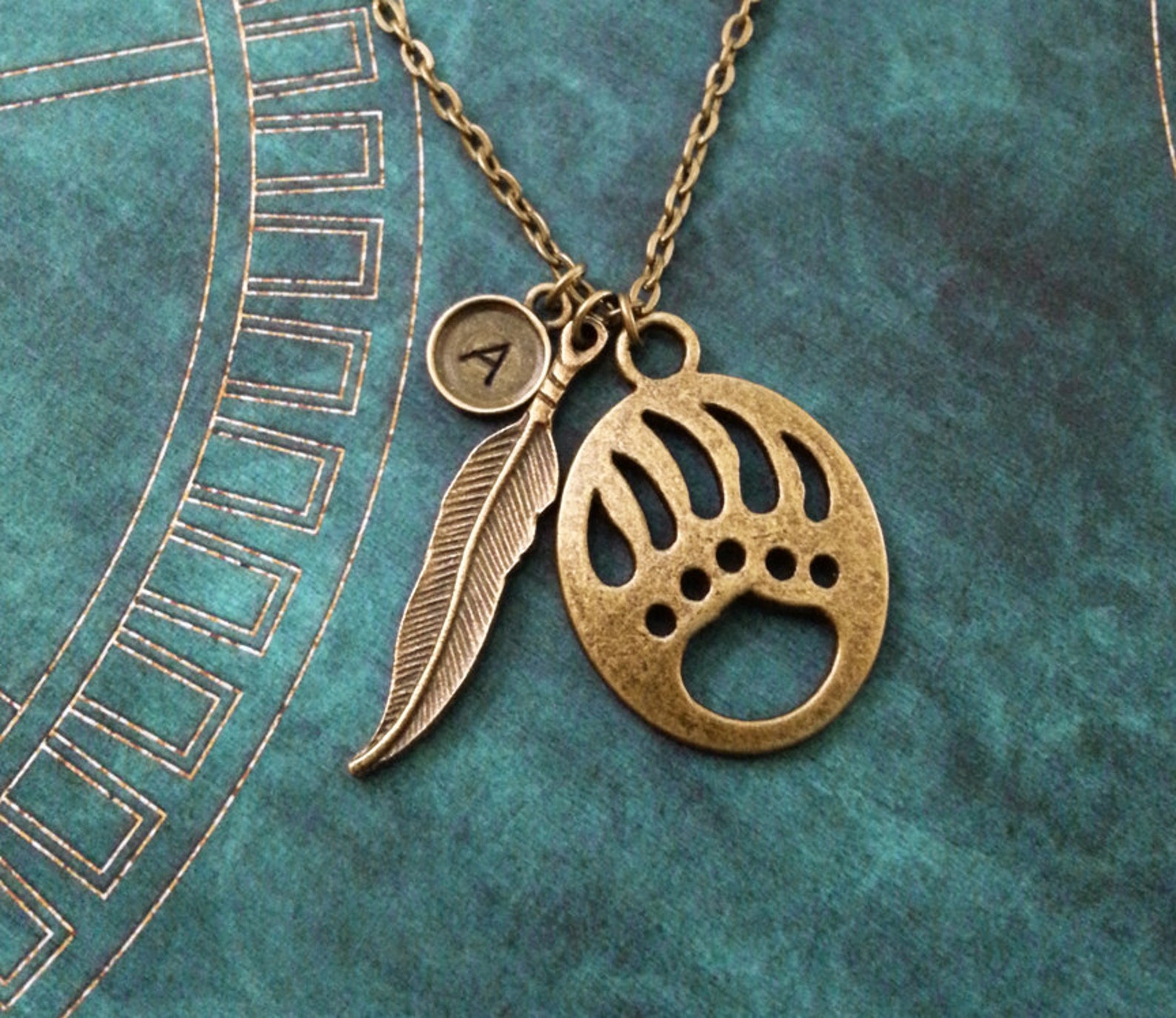 Bear Claw Keychain SMALL Bronze Paw Print Keychain Etsy