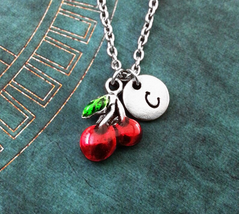 Red Cherries Keychain SMALL Cherry Keychain Personalized Etsy