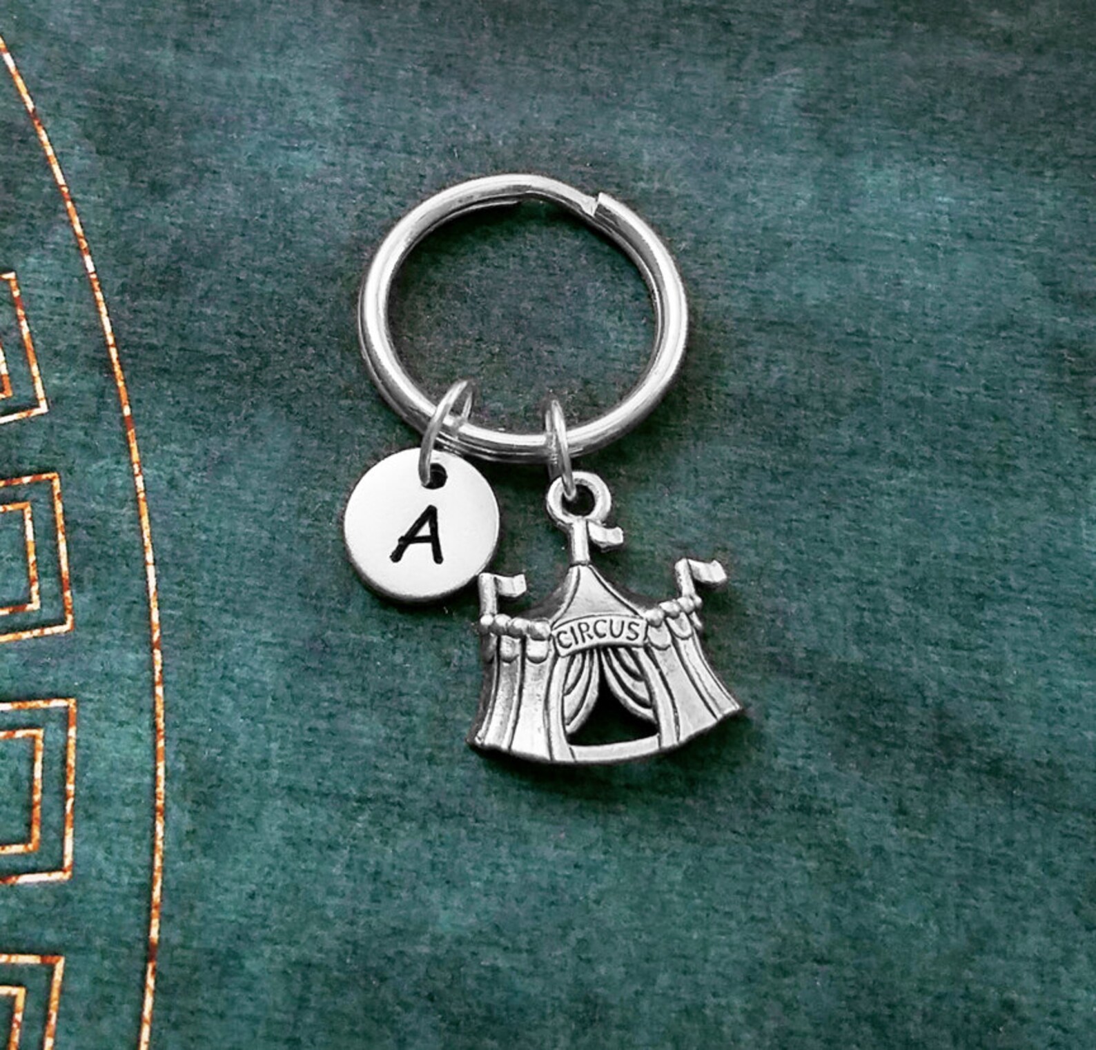 Circus Tent Keychain VERY SMALL Circus Tent Charm Keychain Etsy