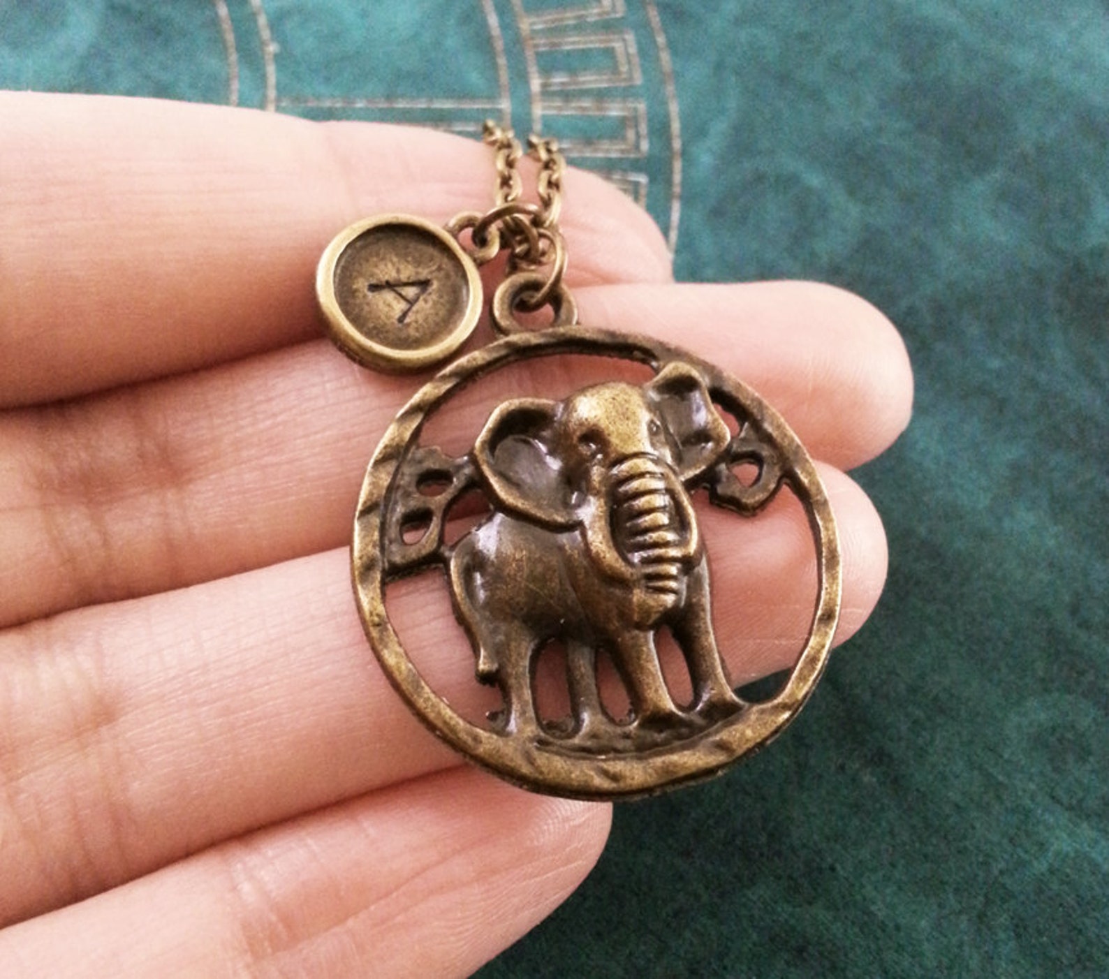 Elephant Keychain Brass Elephant Keyring Custom Keyring Etsy