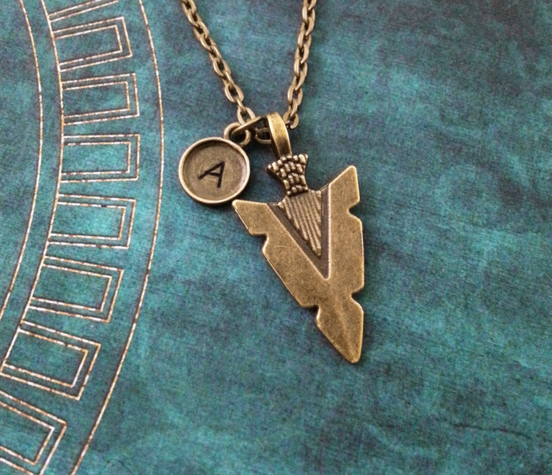 Arrowhead Keychain SMALL Bronze Arrowhead Keyring Personalized Etsy