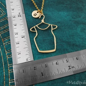 Clothes Hanger Keychain SMALL Shirt Keychain Fashion Gift Shirt Keyring Shirt Charm Keychain Pendant Keychain Personalized Initial Keychain image 2