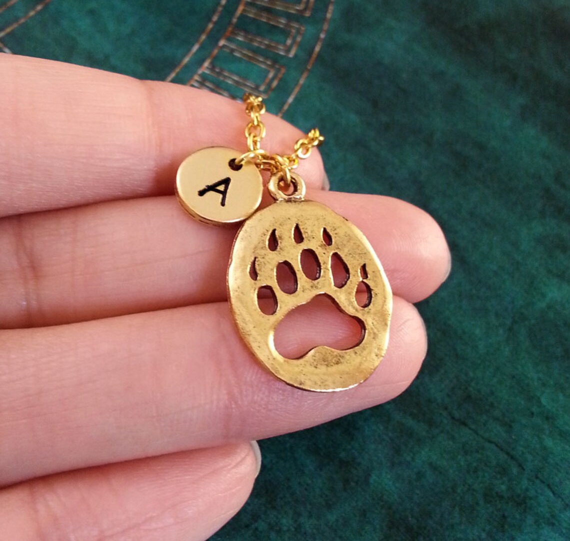 Bear Claw Keychain SMALL Paw Print Keychain Personalized Etsy