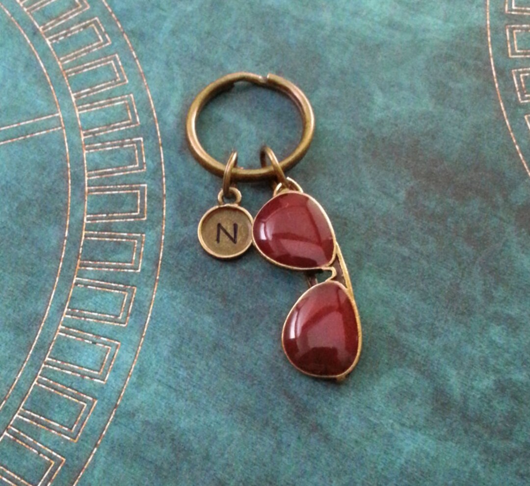 Sunglasses Keychain SMALL Sunglasses Keyring Red Sunglasses Etsy