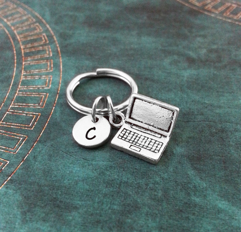 Laptop Keychain VERY SMALL Computer Keychain Personalized Etsy