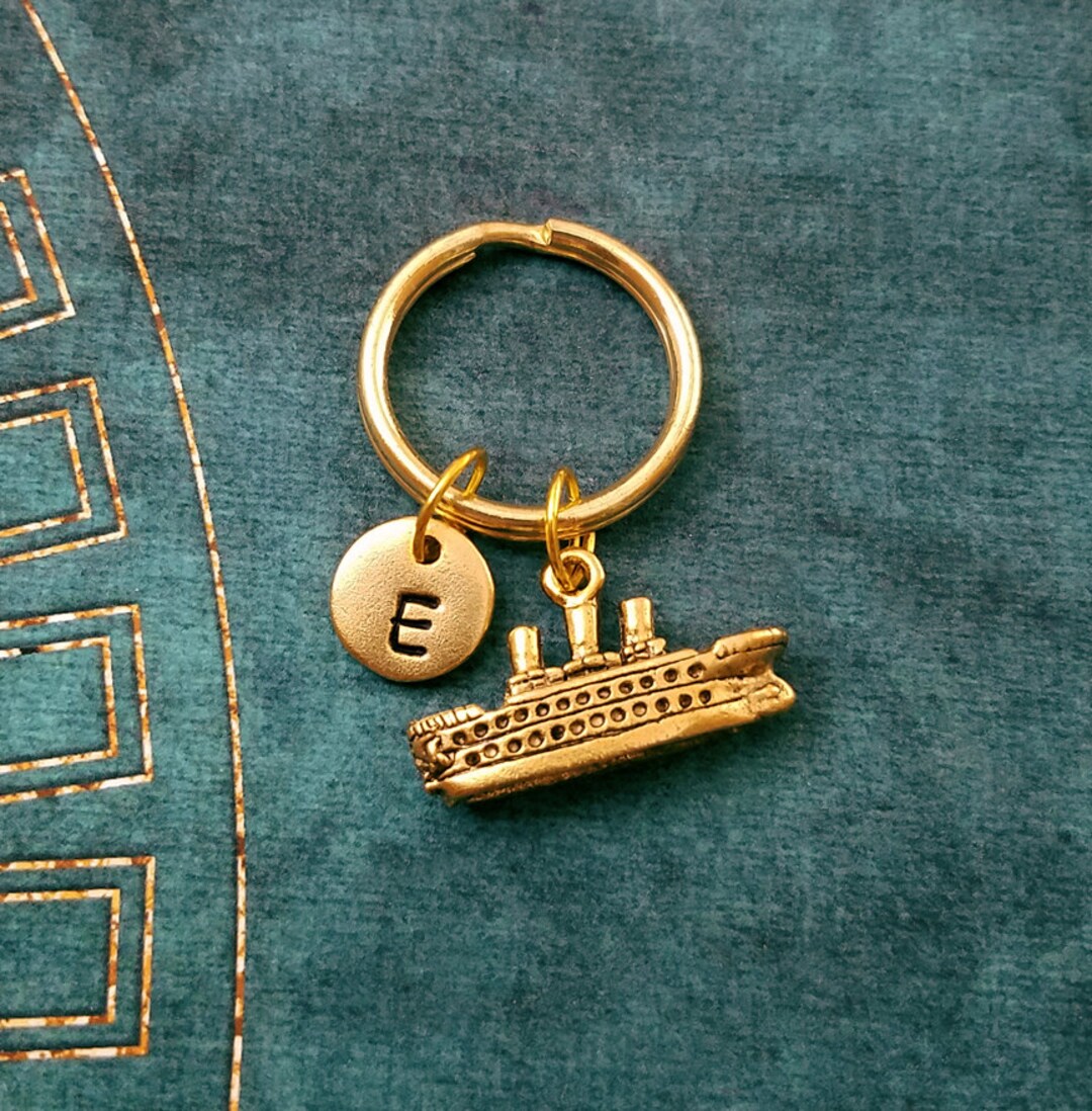 Ship Keychain VERY SMALL Cruise Ship Charm Keychain Ship Keyring Boat