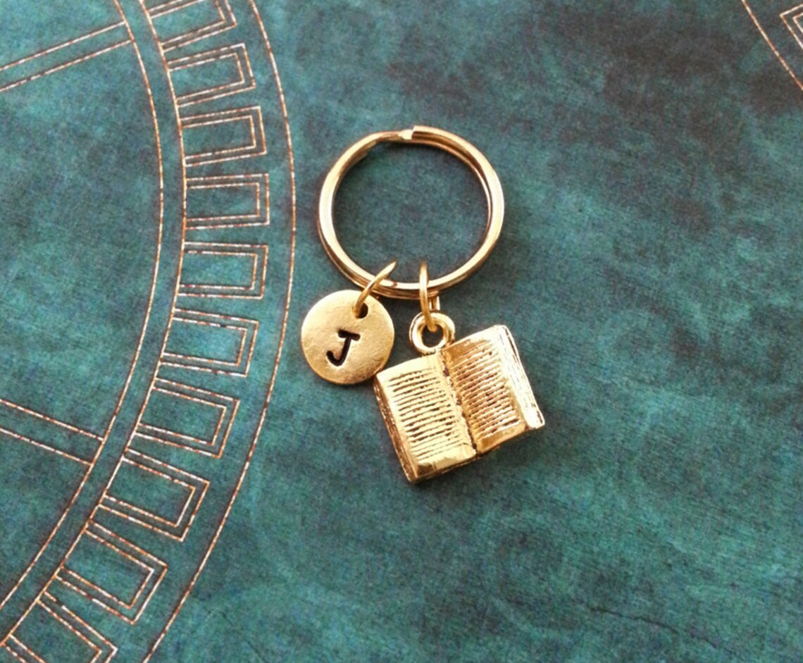 Book Keychain SMALL Book Keyring Personalized Keychain Book Etsy
