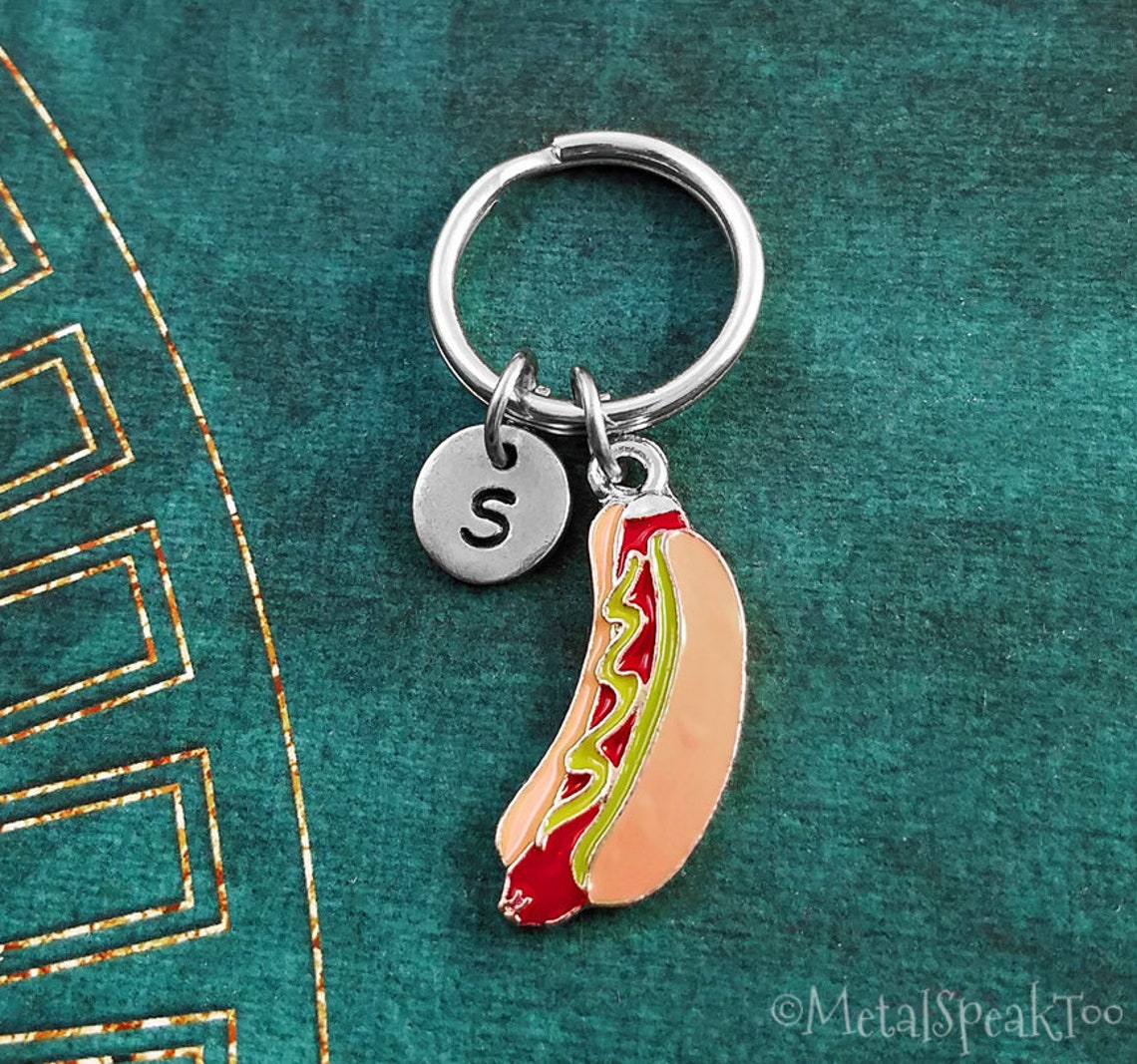 Hot Dog Keychain SMALL Hotdog Keychain Fast Food Keychain Hot Etsy UK