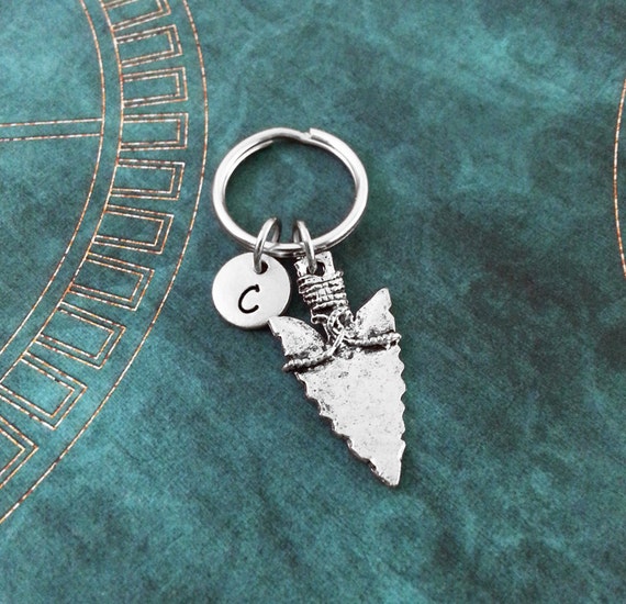 Arrowhead Keychain Arrowhead Keyring Personalized Keychain Etsy