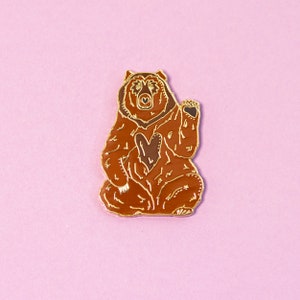 Ours brun 1,5 pouce émail émail Animal Pin