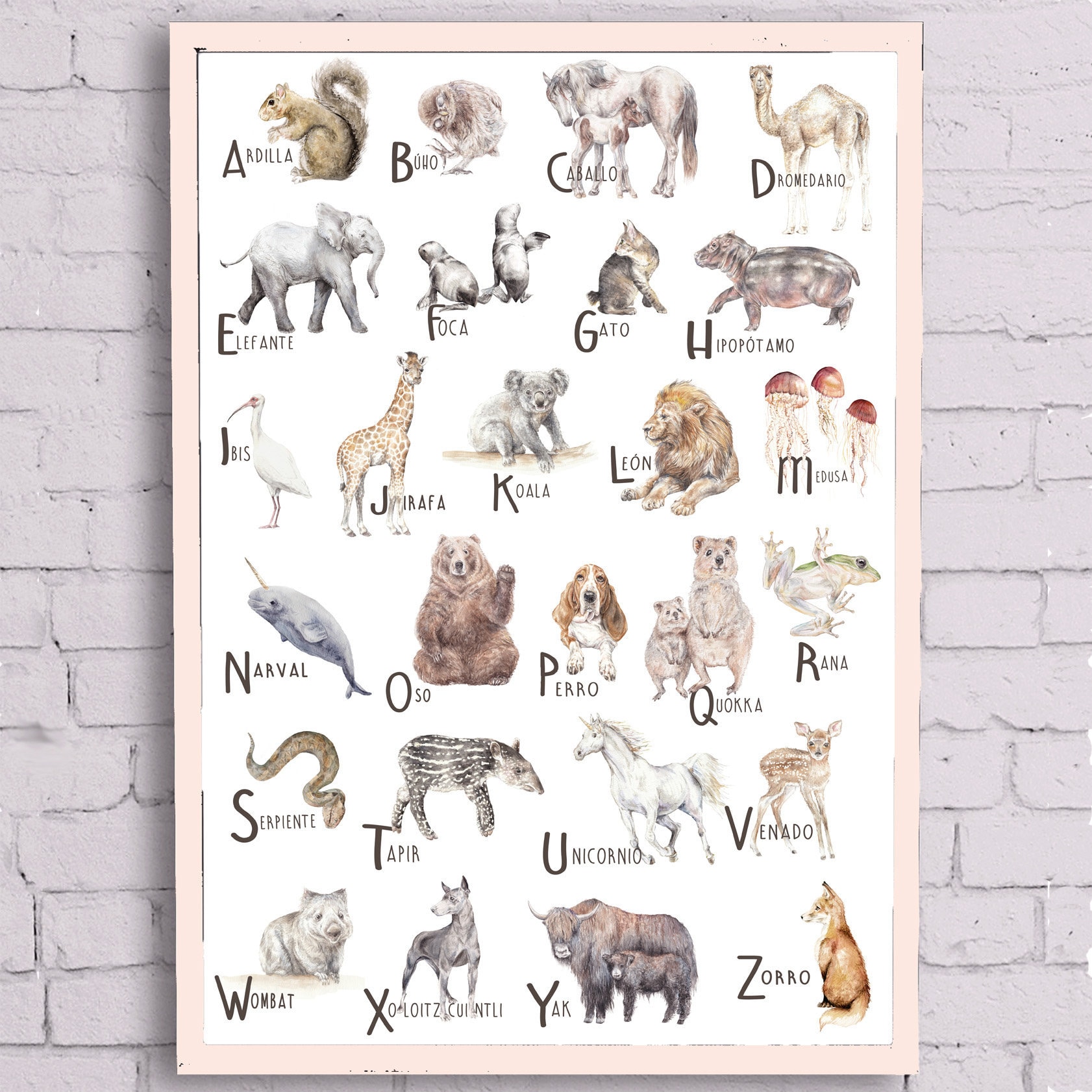 Spanish Language ABC Animal Alphabet - Etsy Hong Kong Spanish Language ABC Animal Alphabet - Etsy Hong Kong