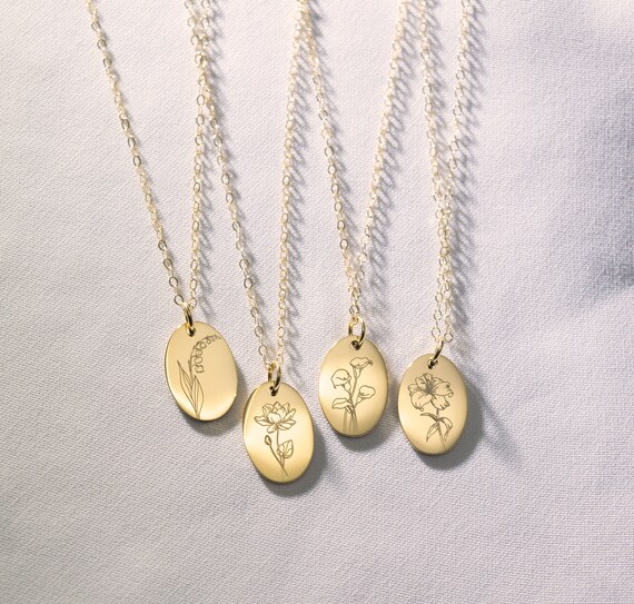 Lily Necklaces . Dainty Flower Necklace . Gift for Her Etsy