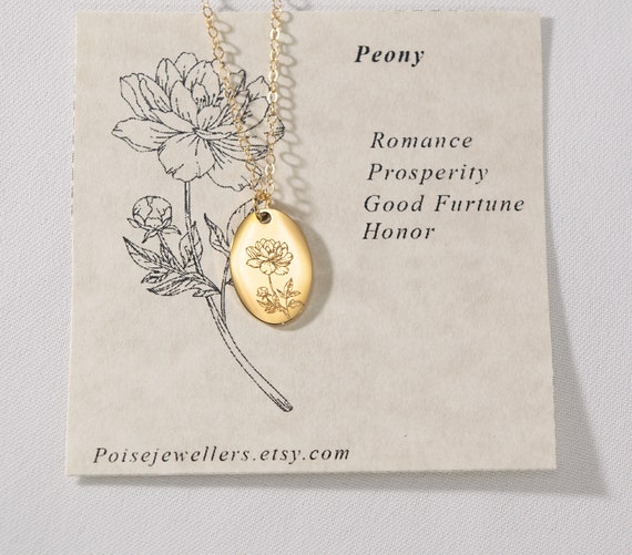 Peony flower necklace cheap