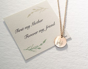 Mother's Day Gift, Custom Disc Necklace