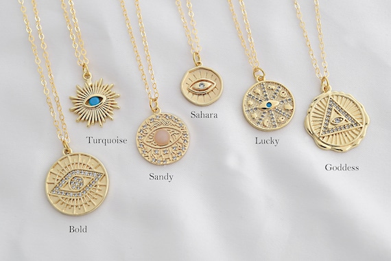 Evil eye on sale medallion necklace