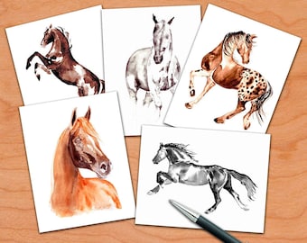 HORSE STATIONARY, Horse Note Cards, Horse Gifts, Horse Stationery, Equestrian Gift, Horse Lover Gifts for Women, Horse Gift for Mother's Day