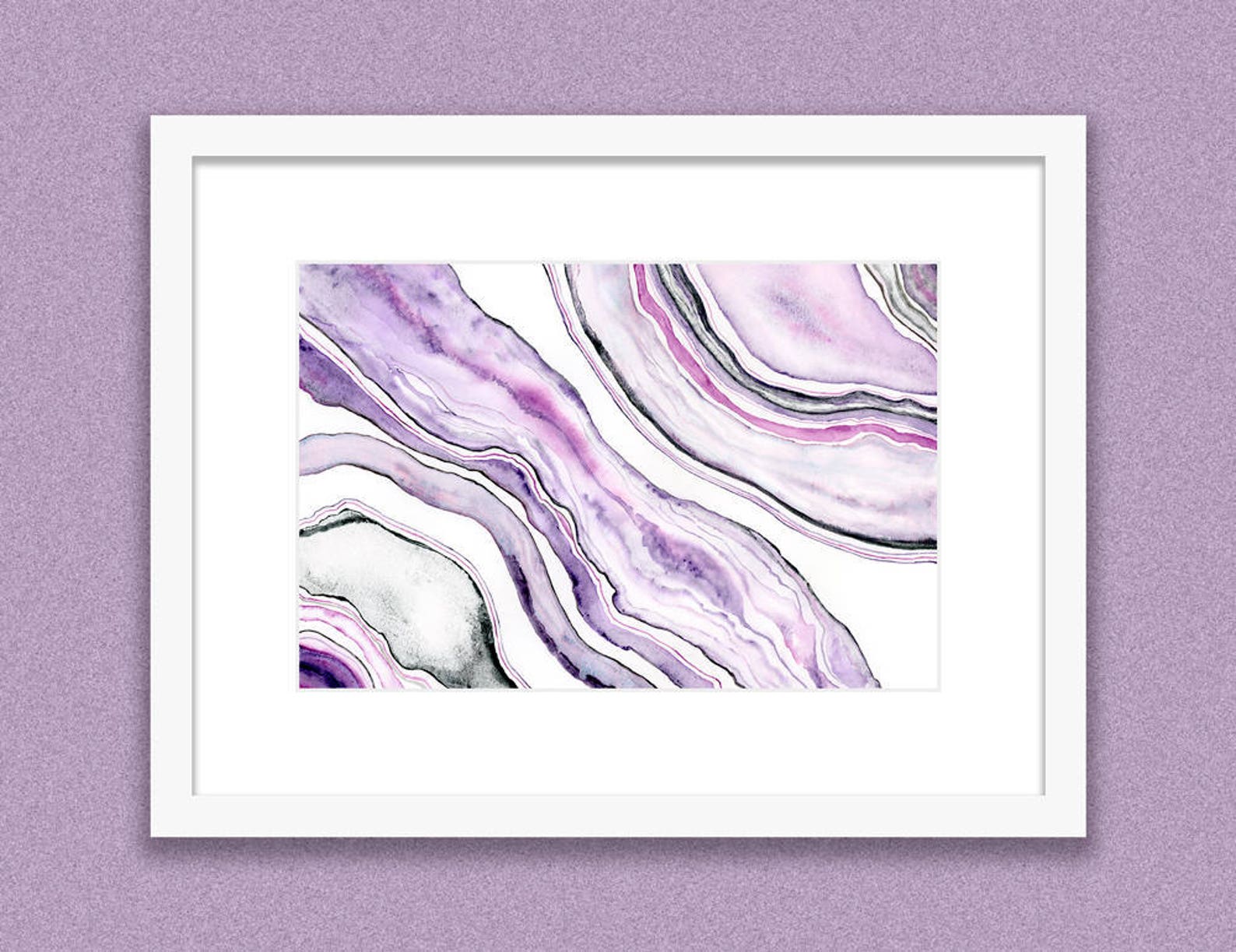 Buy PURPLE WALL ART Purple Wall Décor Purple Watercolor Print Online in