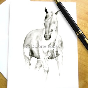 HORSE Note Cards, Equestrian Gifts, Horse Gifts for Women, Horse Stationary, Watercolor Horse Stationery Set, Horse Notecards with Envelopes