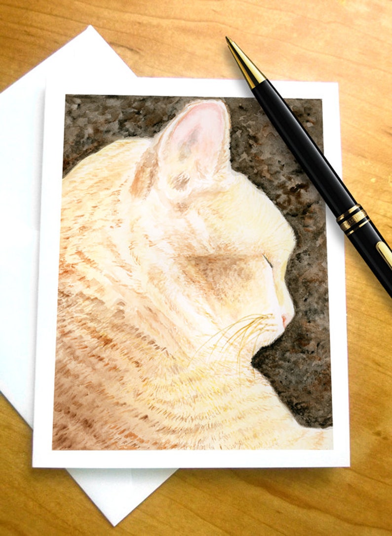 Orange Cat Stationary Cat Stationery Set Orange Tabby Cat Etsy