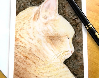 Orange Tabby Cat Sympathy Card, Loss of Cat Card, Orange Cat Sympathy Card, Ginger Cat Sympathy Card, Loss of Orange Cat Card, Condolence