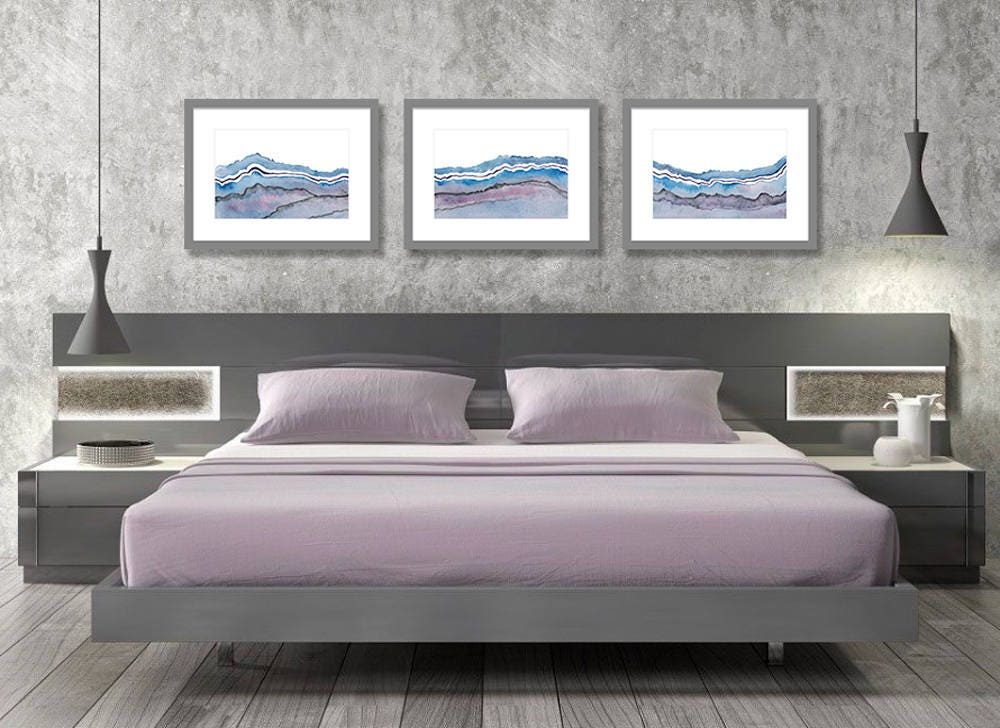 Bedroom Wall Art Horizontal Wall Art Bedroom Wall Decor Etsy