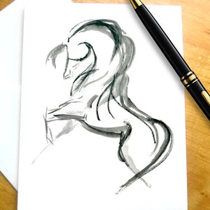 HORSE STATIONERY, Horse Note Cards, Horse Stationary Set, Horse Notecards, Equestrian Gifts, Equine Stationery, Horse Art Cards, Horse Gifts