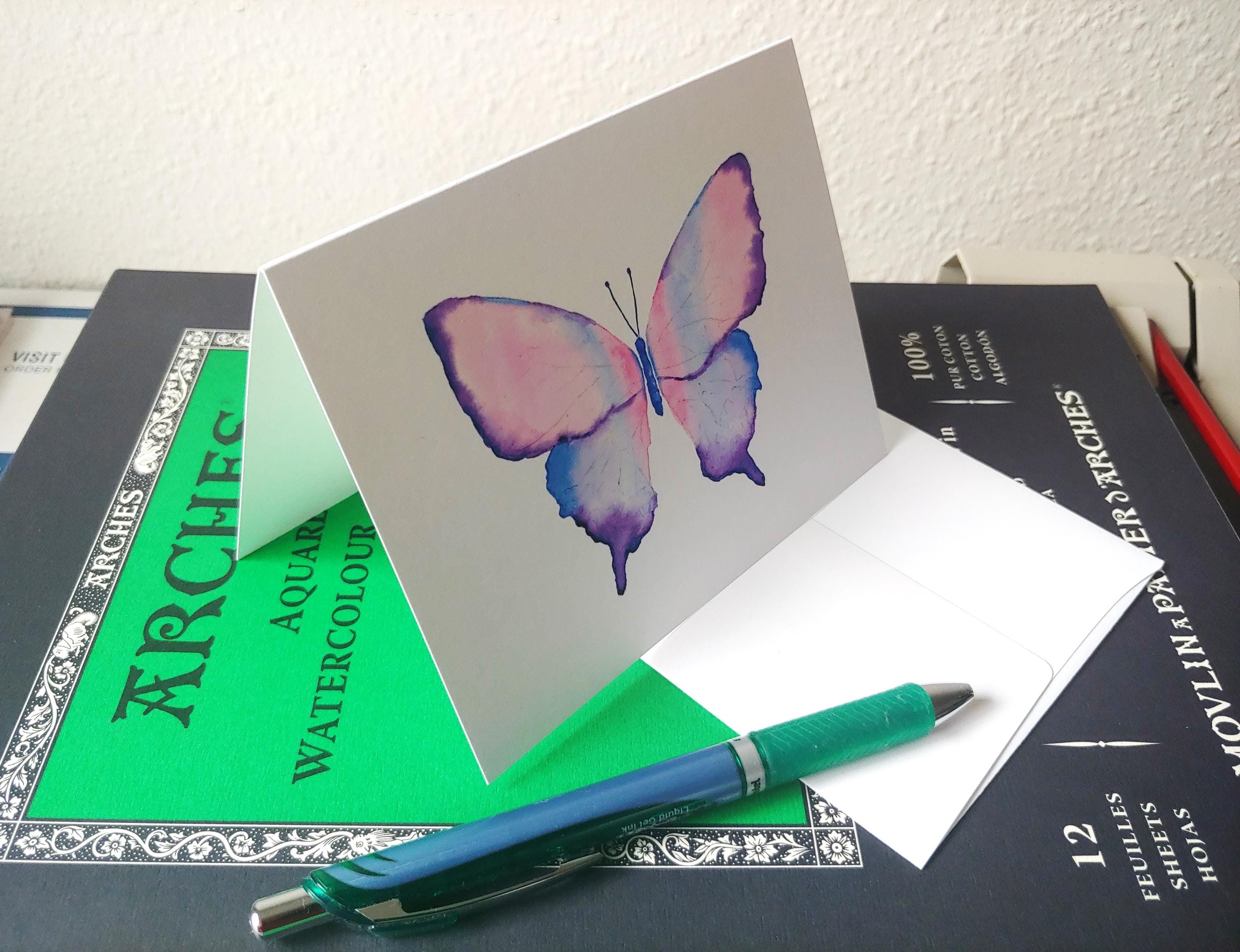 Monarch Butterfly Note Cards: Watercolor Stationery Set - Etsy