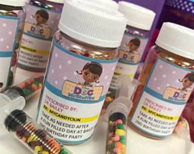 Doc Mcstuffins Inspired Pill Bottle Labels Labels Only Etsy