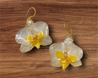 Real Orchid Earrings
