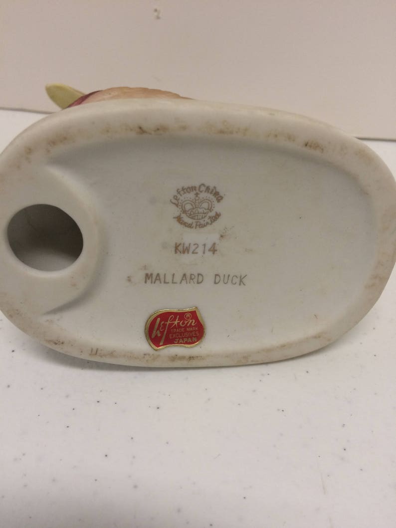 Vintage Pair Lefton China Mallard Ducks #KW214