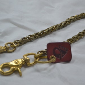 Brass SAFETY leather wallet WALLET CHAIN Anchor  leather wallet Trucker  leather wallet Chopper leather wallet Biker leather wallet