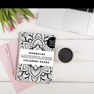 20 pages adult mandalas coloring book | INSTANT DOWNLOAD | Digital coloring book | Mindfulness | Colouring pages