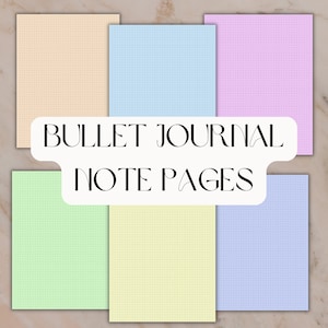 Digital Note Paper | INSTANT DOWNLOAD | Digital Notes, Note Paper, Lined, Grid, Dotted, Blank, Canva template, Bullet journal