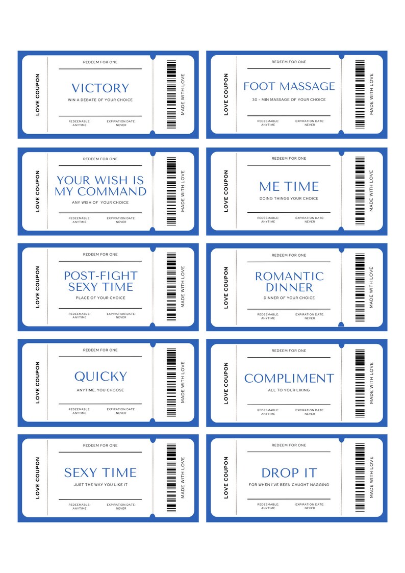 Coupon Book for Husband Template | INSTANT DOWNLOAD | Canva Template ...