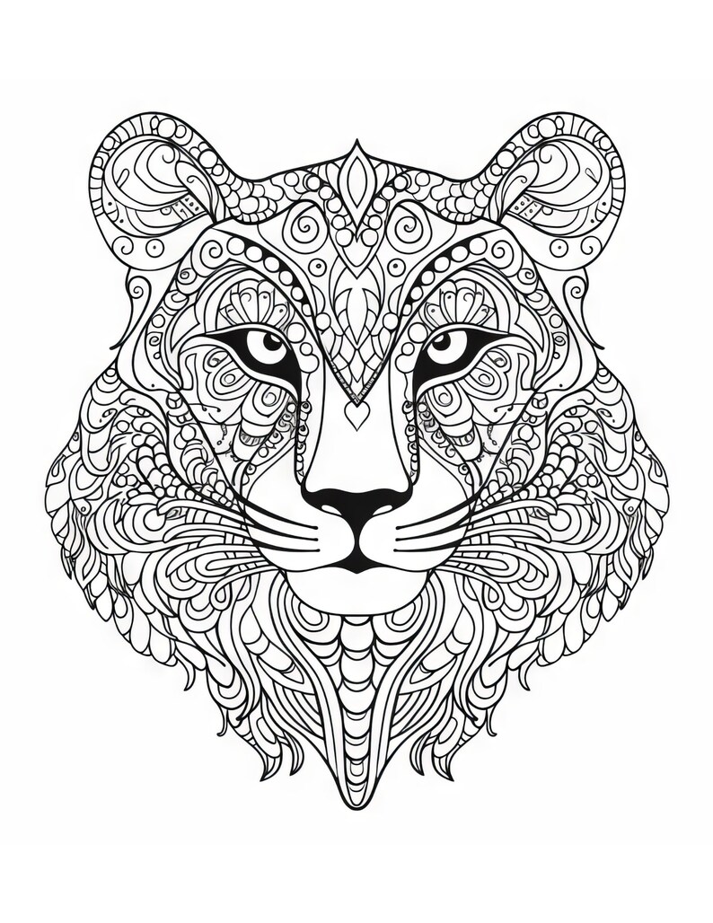 20 Pages Adult Feline Cat Coloring Book INSTANT DOWNLOAD - Etsy