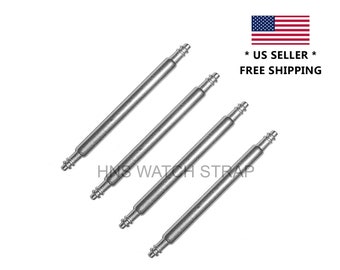 4pcs [2 pares] Barras de resorte de acero inoxidable de servicio pesado de 2.0 mm 18/20/21/22/23/24mm Reloj Reloj Reloj De pulsera Pines de banda