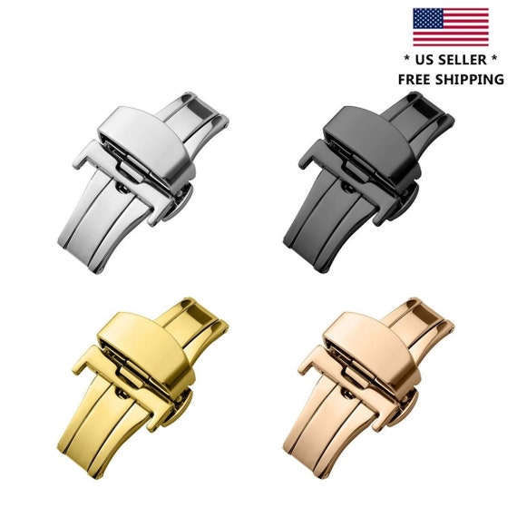 HNS Butterfly Deployant Deployment Clasp Stainless Steel Watch Band Strap Buckle Etsy UK