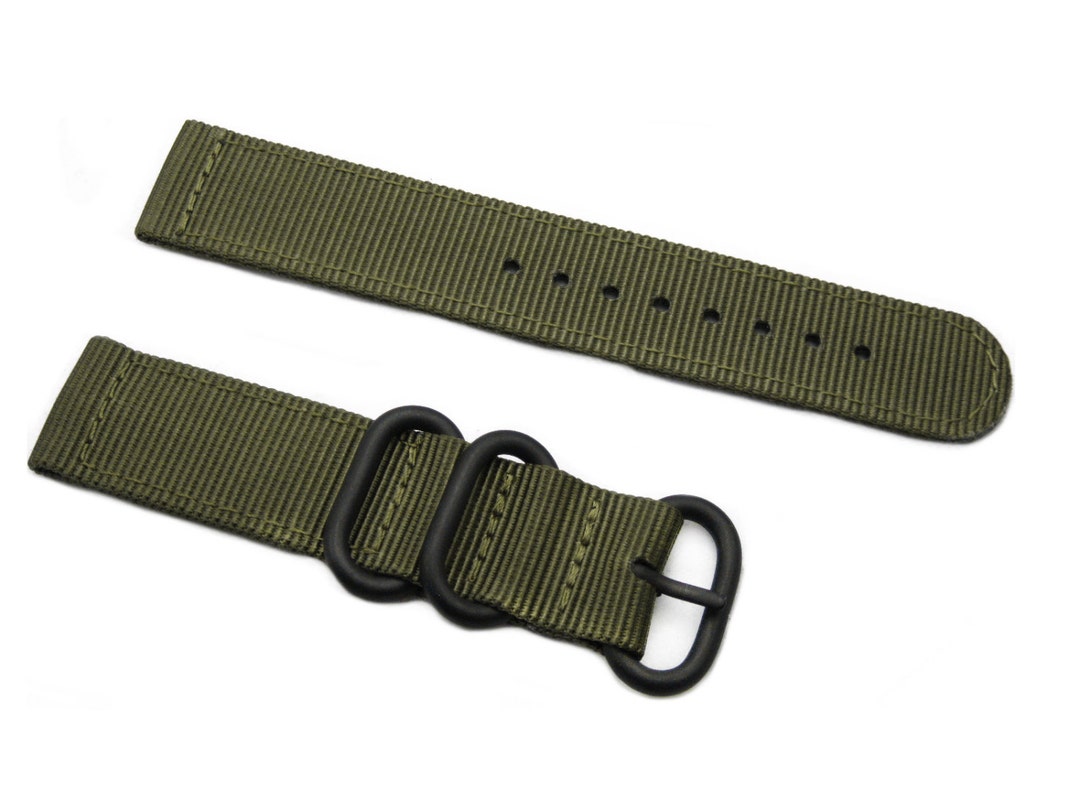HNS 2 Pieces Olive Heavy Duty Ballistic Nylon Watch Strap With - Etsy