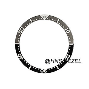 Bezel Insert For Men SEIKO Watch 7002,6309,7S26,SKX007K2 Diver Automatic Black & Grey Flat Design S01